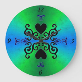 リリーとハートオンレインボー ラージ壁時計