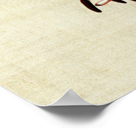 リリーと絡み合った牡丹ファインアート ポスター (角)