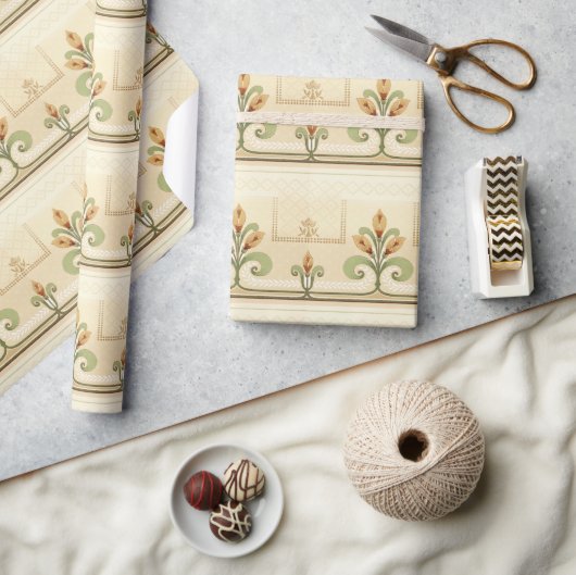 リリーのウィリアム・モリス列 ラッピングペーパー (クラフト)