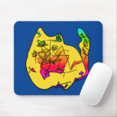 リリーの抽象芸術猫 マウスパッド (マウス)