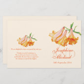 リリーの結婚式プログラム (正面/裏面)