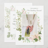 リリーの結婚後ランチ招待状 招待状 (正面/裏面)