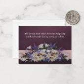 リリーの花が葬式の後にサンキューカード ノートカード (正面/裏面インサイチュ)