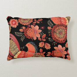 リリーの花のシームレスパターン スロークッション アクセントクッション