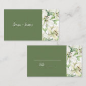 リリーの花開く優雅さ プレイスカード (正面/裏面)