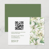 リリーの花開く優雅さ QRコード 出欠カード (正面/裏面)