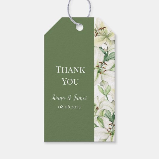 リリーの華麗なる開花 ギフトタグ (正面)