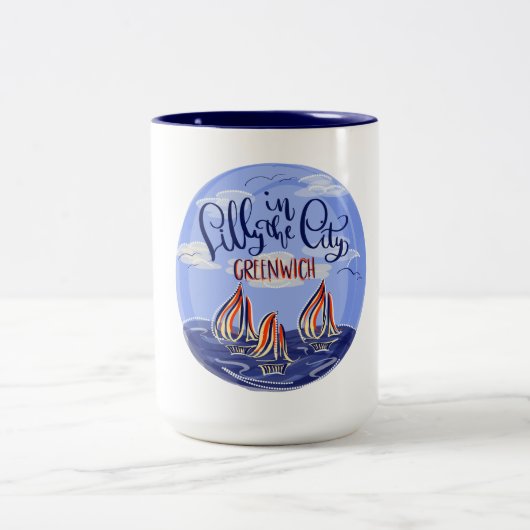 リリーインザシティコーヒーマグ ツートーンマグカップ (中央)