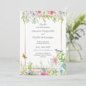 リリーウォータースカラー結婚式招待状 招待状 (スタンド正面)