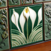 リリーウォールデコールアールヌーボーアールデコセラミックタイル タイル