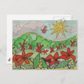 リリーウクライナフォークアートの驚き ポストカード (正面/裏面)