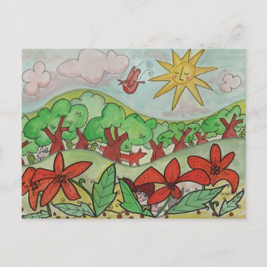 リリーウクライナフォークアートの驚き ポストカード (正面)