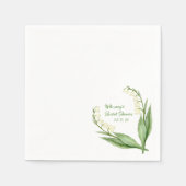 リリーエレガントオブザバレーカスタムブライダルシャワー スタンダードカクテルナプキン (正面)