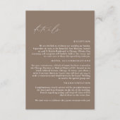 リリーエレガントモチャ結婚ブラウン詳細 エンクロージャーカード (正面)