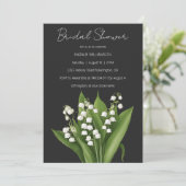 リリーオブザバレーオンブラックブライダルシャワー 招待状 (スタンド正面)