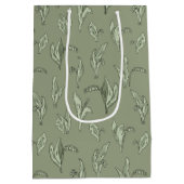 リリーオブザバレーグリーンヴィンテージ ミディアムペーパーバッグ (裏面)