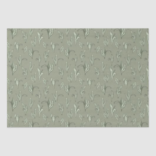 リリーオブザバレーグリーンヴィンテージ 薄葉紙 (正面)