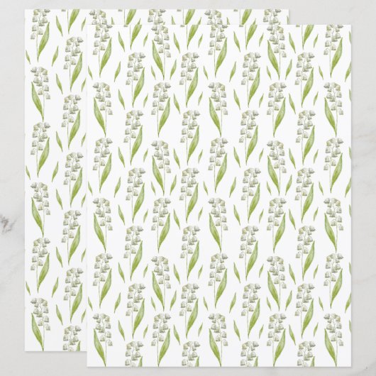 リリーオブザバレースクラップブック紙 (正面/裏面)