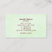 リリーオブザバレースパ&サロン 名刺 (裏面)