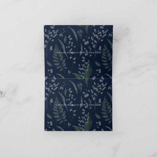 リリーオブザバレーダークブルーカスタム サンキューカード (内部)