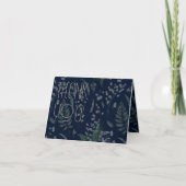 リリーオブザバレーダークブルーカスタム サンキューカード (正面)