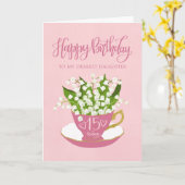 リリーオブザバレーティーカップ15誕生日娘 カード (黄色い花)