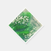 リリーオブザバレーパーソナライズされたパーティーナプキンス スタンダードカクテルナプキン (角)