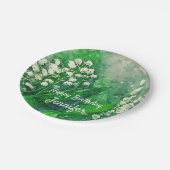 リリーオブザバレーパーソナライズされた紙プレート ペーパープレート (アングル)