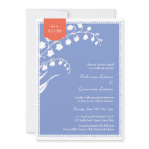 リリーオブザバレーパープル春パーティの招待状