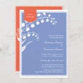 リリーオブザバレーパープル春パーティの招待状 招待状 (正面/裏面)