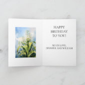 リリーオブザバレーフラワーズハッピーバースデー カード (内部)
