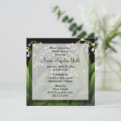 リリーオブザバレーフローラブライダルシャワー招待状 招待状 (スタンド正面)