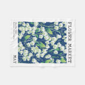 リリーオブザバレーフローラメイ誕生フラワーマーケット フリースブランケット (正面(横))