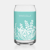 リリーオブザバレーフローラ名前をカスタムする ガラス缶 (正面)