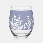 リリーオブザバレーフローラ名前をカスタムする ステムなしワイングラス (左)