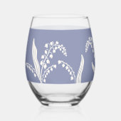 リリーオブザバレーフローラ名前をカスタムするWi ステムなしワイングラス (正面)
