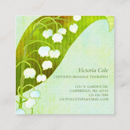 リリーオブザバレーフローラ スクエア名刺 (裏面)