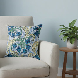 リリーオブザバレーブルーフローラ クッション