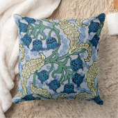 リリーオブザバレーブルーフローラ クッション (ブランケット)