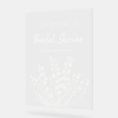 リリーオブザバレーブーケブライダルシャワー アクリルサイン (傾斜)