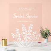 リリーオブザバレーブーケブライダルシャワー アクリルサイン (ウェディング)