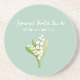 リリーオブザバレーブーケブライダルシャワー コースター