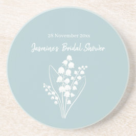 リリーオブザバレーブーケブライダルシャワー コースター