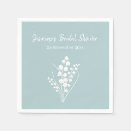 リリーオブザバレーブーケブライダルシャワー スタンダードカクテルナプキン