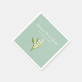 リリーオブザバレーブーケブライダルシャワー スタンダードカクテルナプキン (角)