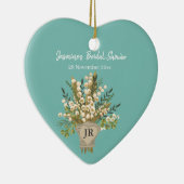 リリーオブザバレーブーケブライダルシャワー セラミックオーナメント (右)