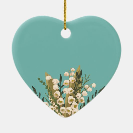 リリーオブザバレーブーケブライダルシャワー セラミックオーナメント (裏面)