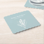 リリーオブザバレーブーケブライダルシャワー ペーパーコースター (アングル)