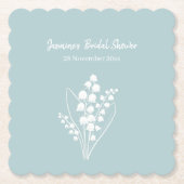 リリーオブザバレーブーケブライダルシャワー ペーパーコースター (正面)