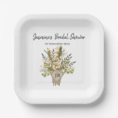リリーオブザバレーブーケブライダルシャワー ペーパープレート (正面)
